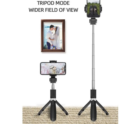 Стойка селфи H1 Wireless Bluetooth пульт Selfie Stick tripod monopod stand Phone holder 3 IN 1