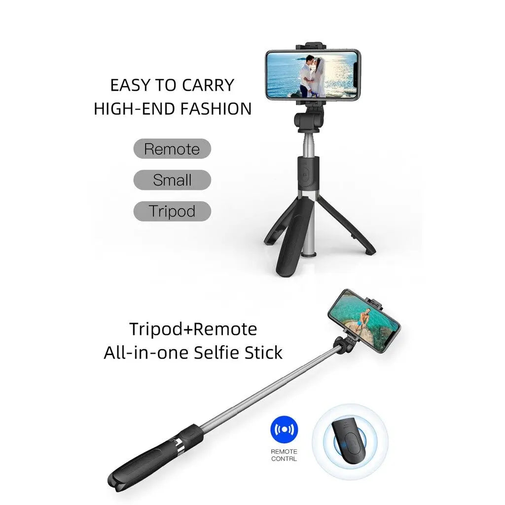 Стойка селфи H1 Wireless Bluetooth пульт Selfie Stick tripod monopod stand Phone holder 3 IN 1