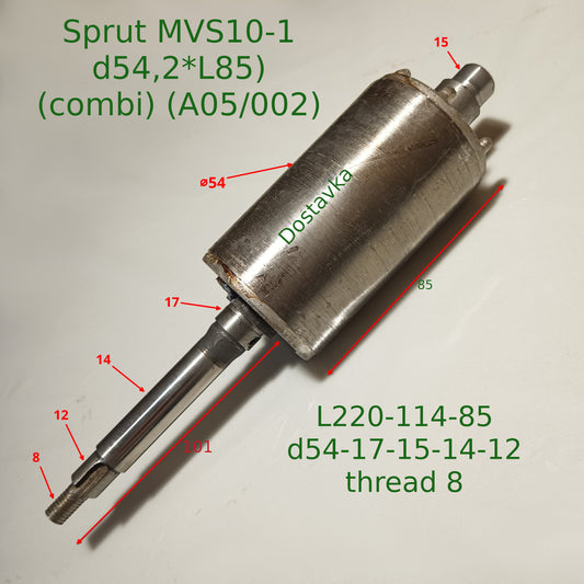 Sprut MVS10-1 d54,2 L85 (combi) (A05/002) L220-114-85 d54-17-15-14-12  thread 8