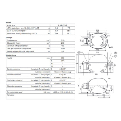 Danfoss NL8.4FT R134 (Tropical 105G6040) (8,35 cm3)