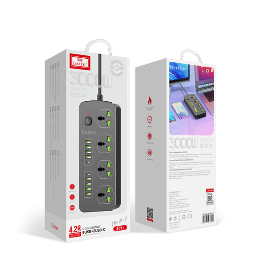 Фільтр живлення 8U | 4P | 2C — Earldom ES-SC11