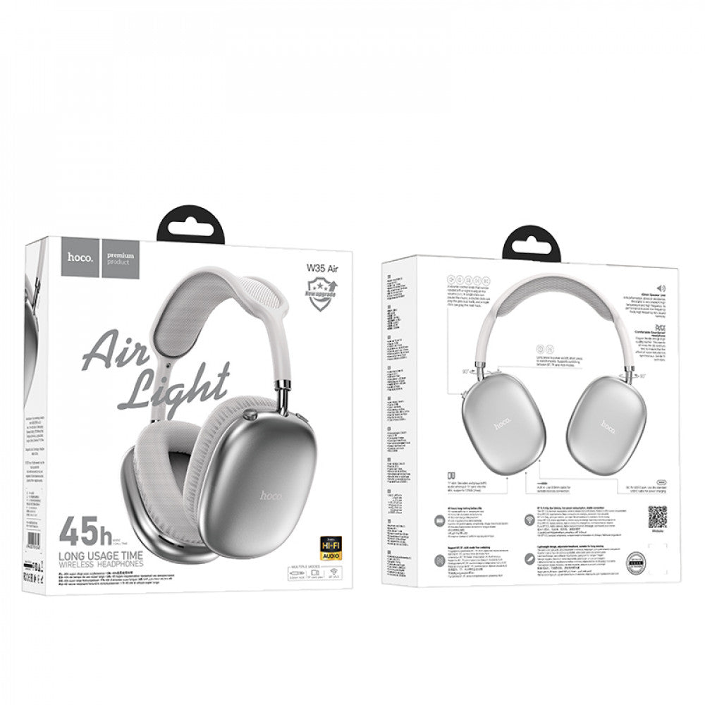 Bluetooth Headphones — Hoco W35 Air Triumph — Silver