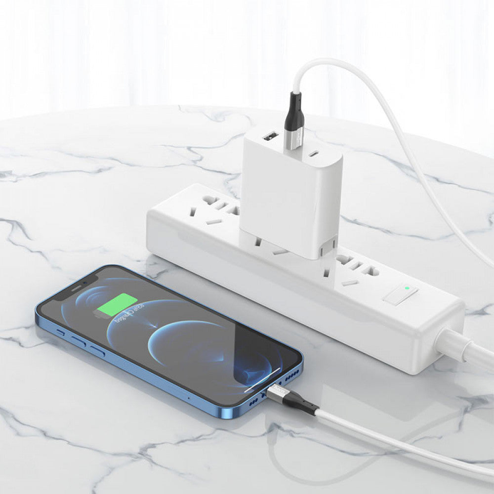 Кабель Lightning 2.4A (1m) Hoco X72 Silicone — Black