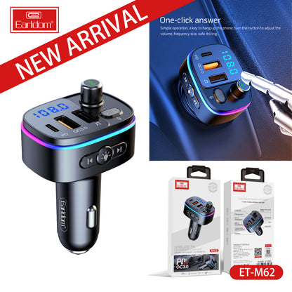 Fm Modulator MP3 | Car Charger | 3.0A | 2U | 1C — Earldom ET-M62