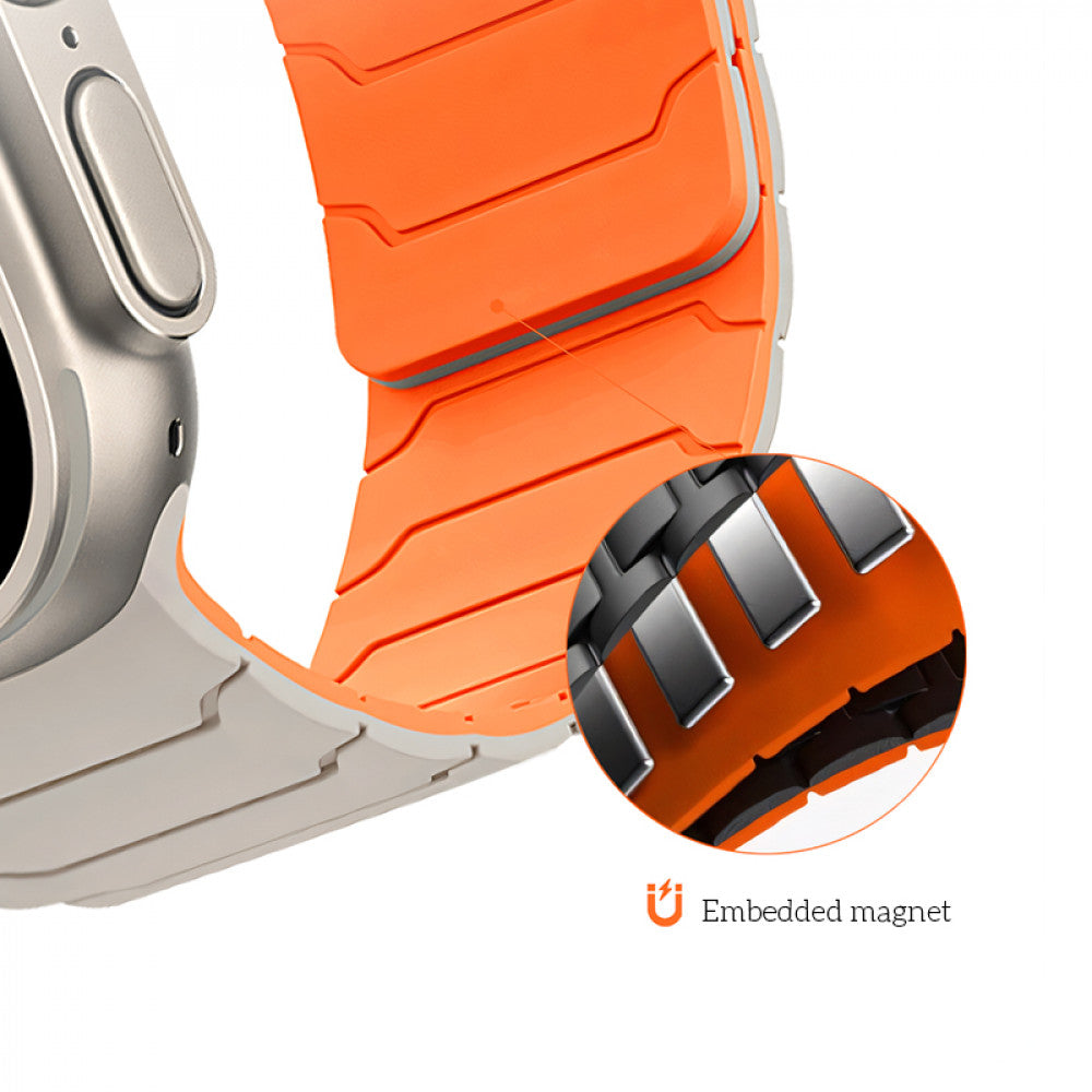 Ремінець Hoco WA39 Apple Watch 38 mm 40 mm 41 mm — Starlight & Orange