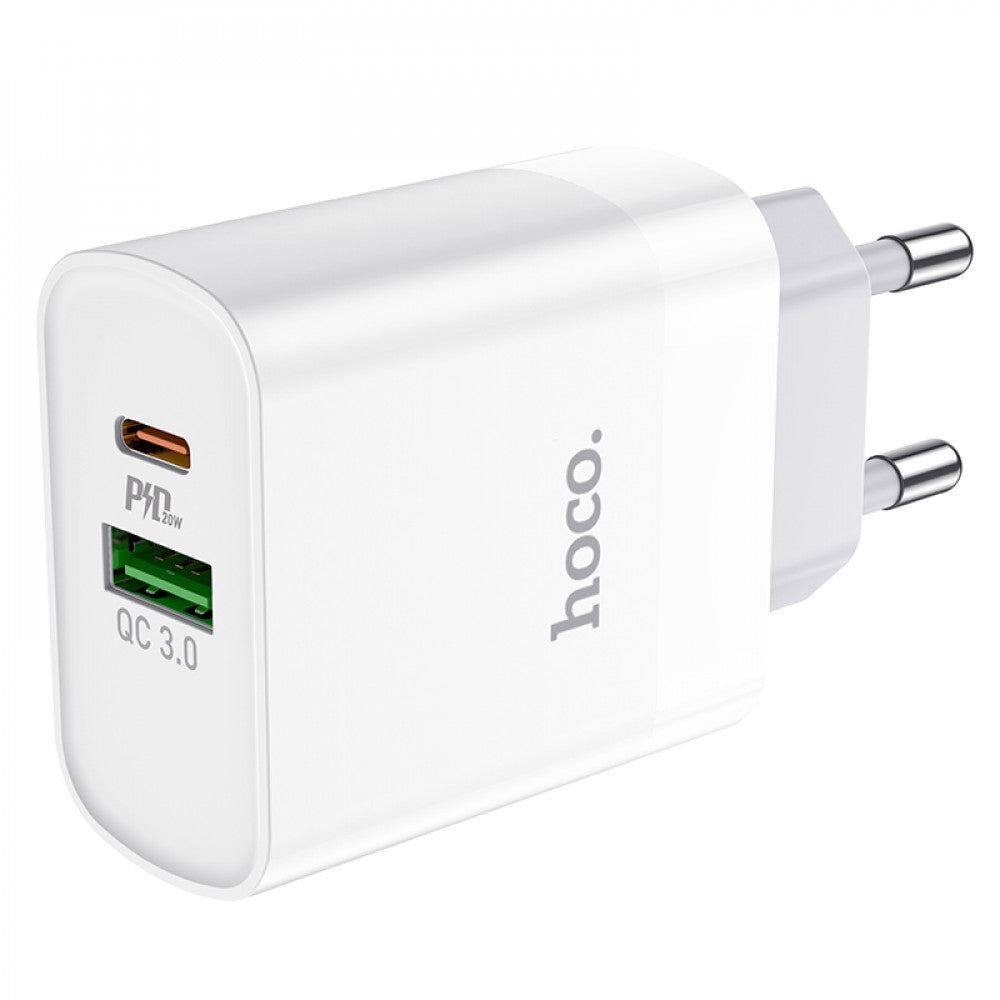 Home Charger 20W PD QC3.0 Hoco C80A — White