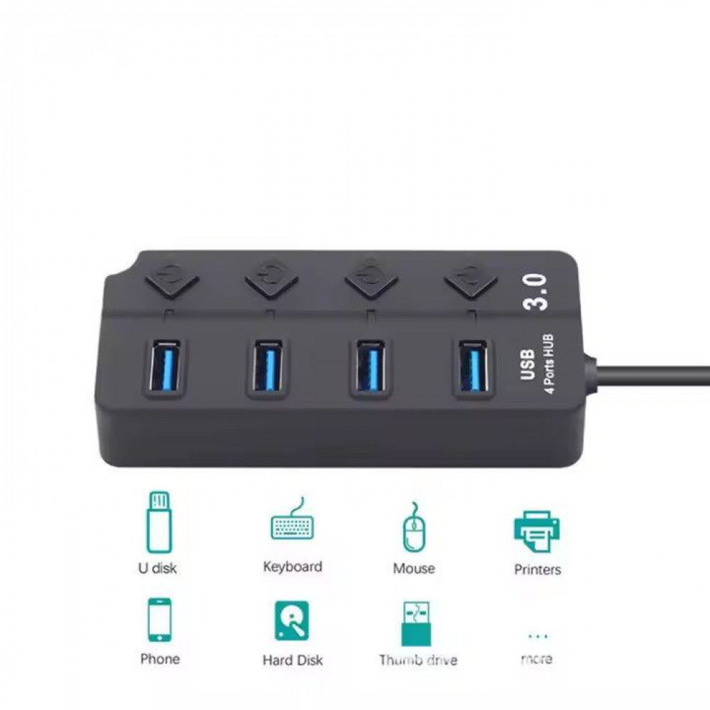 USB HUB : USB 3.0 To 4 USB 4 port 30cm