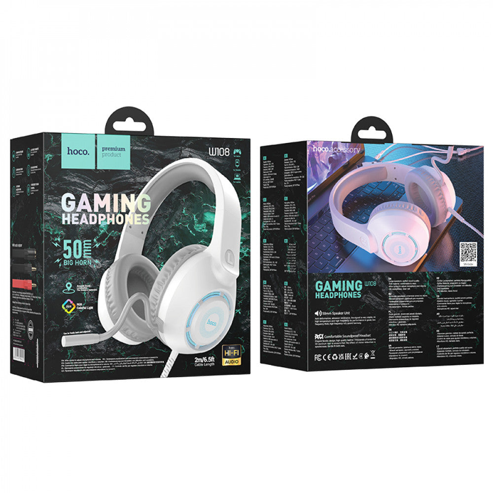 Gaming Headset Hoco W108 - White