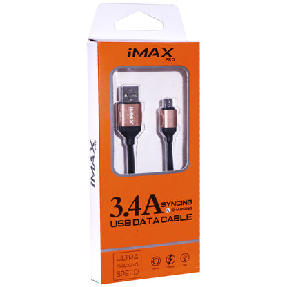 Кабель Micro 2.4A (0.18m) iMax Black