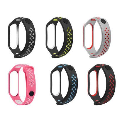 Ремінець Sport Nike Xiaomi Mi Band 3 ; 4 — Pink & White