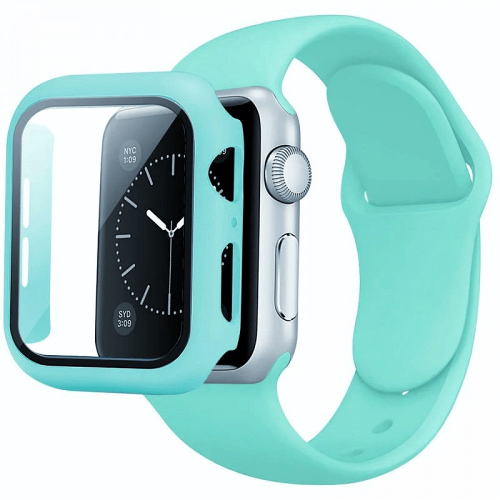 Ремінець Silicon & Glass Apple Watch 41 mm — Dark Green