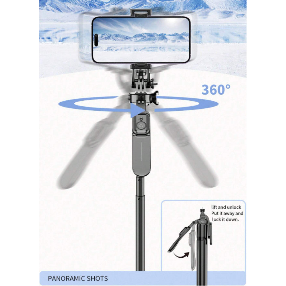 Monopod Tripod | 2.02m | — C08 | Button Bluetooth |