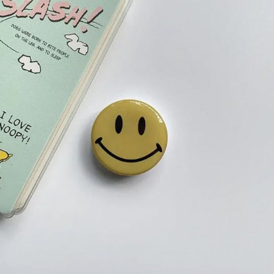 Popsocket « Smile » — Yellow & White