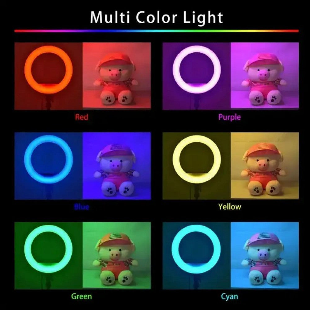 Лампа Кольцевая LED RL-14 RGB Original 36cm  36w  | 192 Lights | Remote I 3m cable with plug  I 3 holder I carry bag