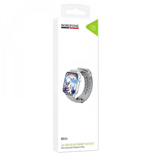 Smart Sports Watch (Call Version) Borofone BD15 — Silver