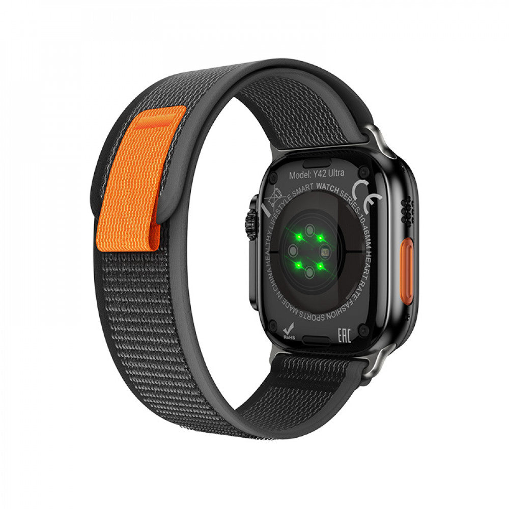 Smart Sports Watch (Call Version) Hoco Y42 Ultra  — Titanium gold