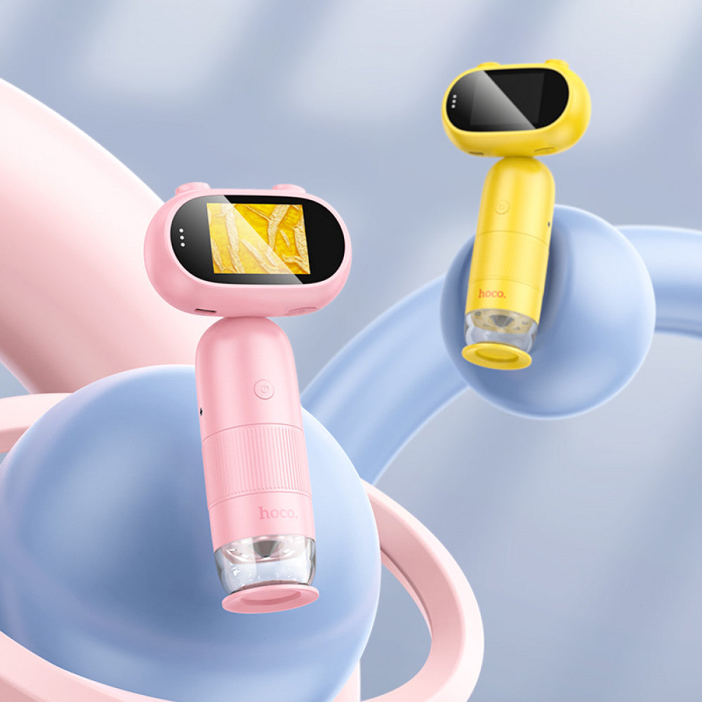 Детский микроскоп HOCO DV206 |2”, 1080P, 800mAh, 32GB| — Pink