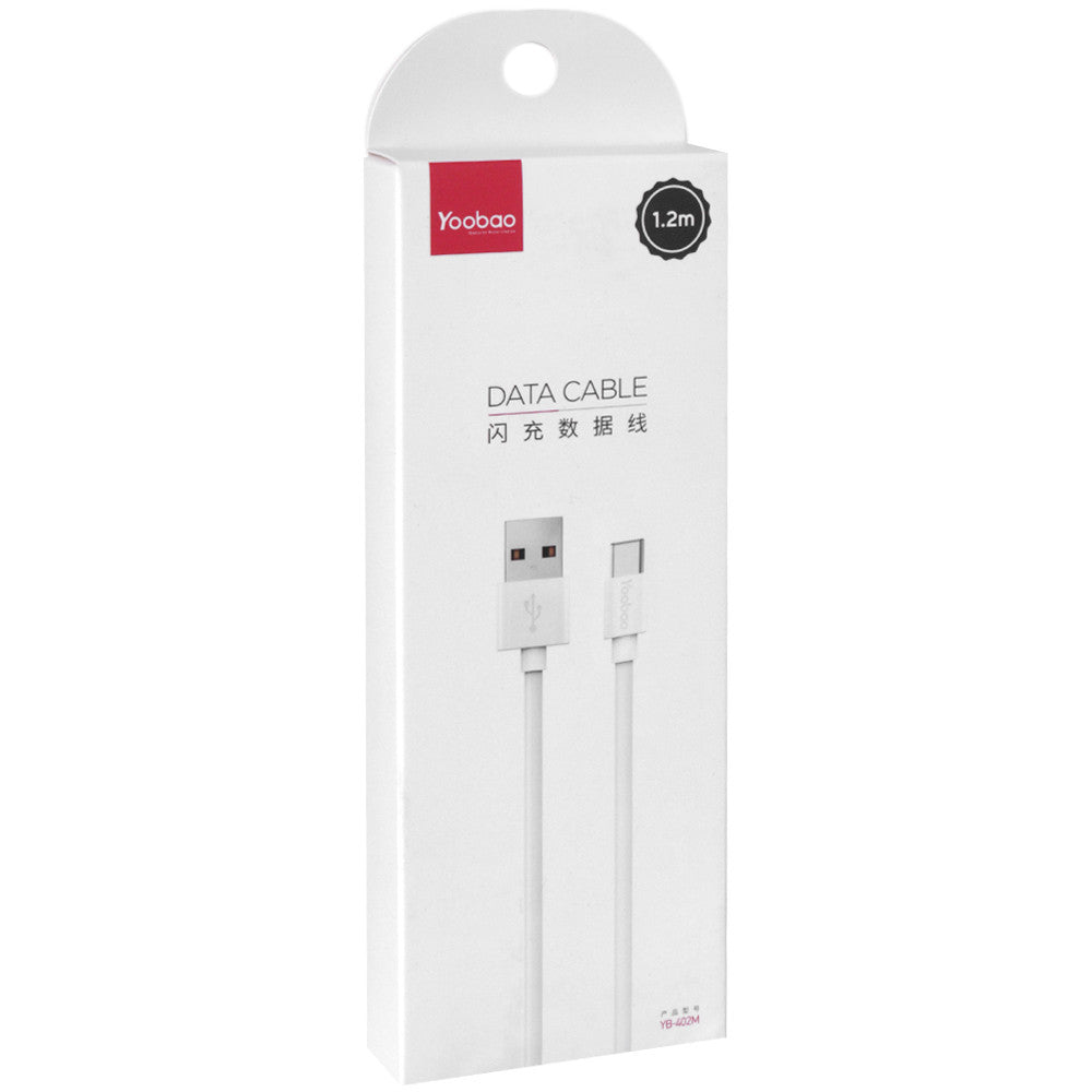 Кабель USB C 2A (1.2m) Yoobao YB430C White