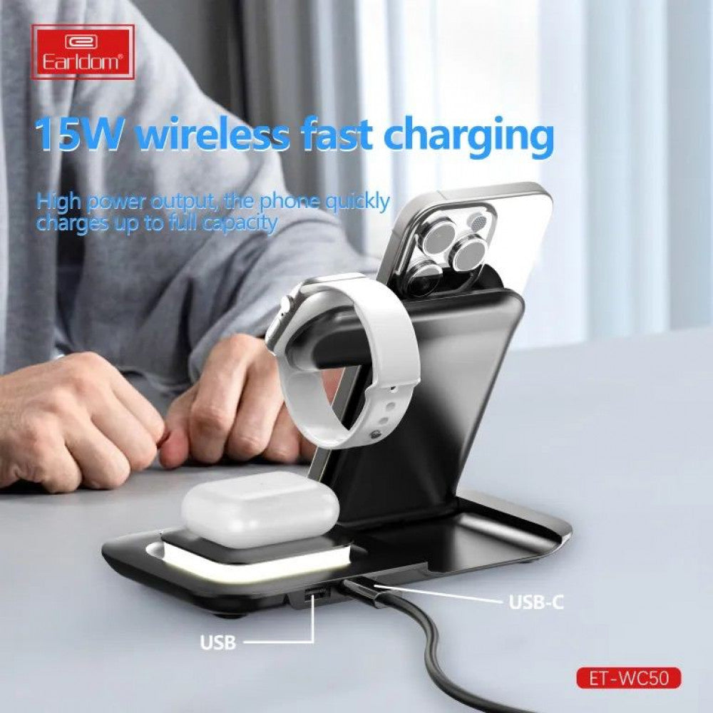 Wireless Charger 3 in 1 — Earldom ET-WC50