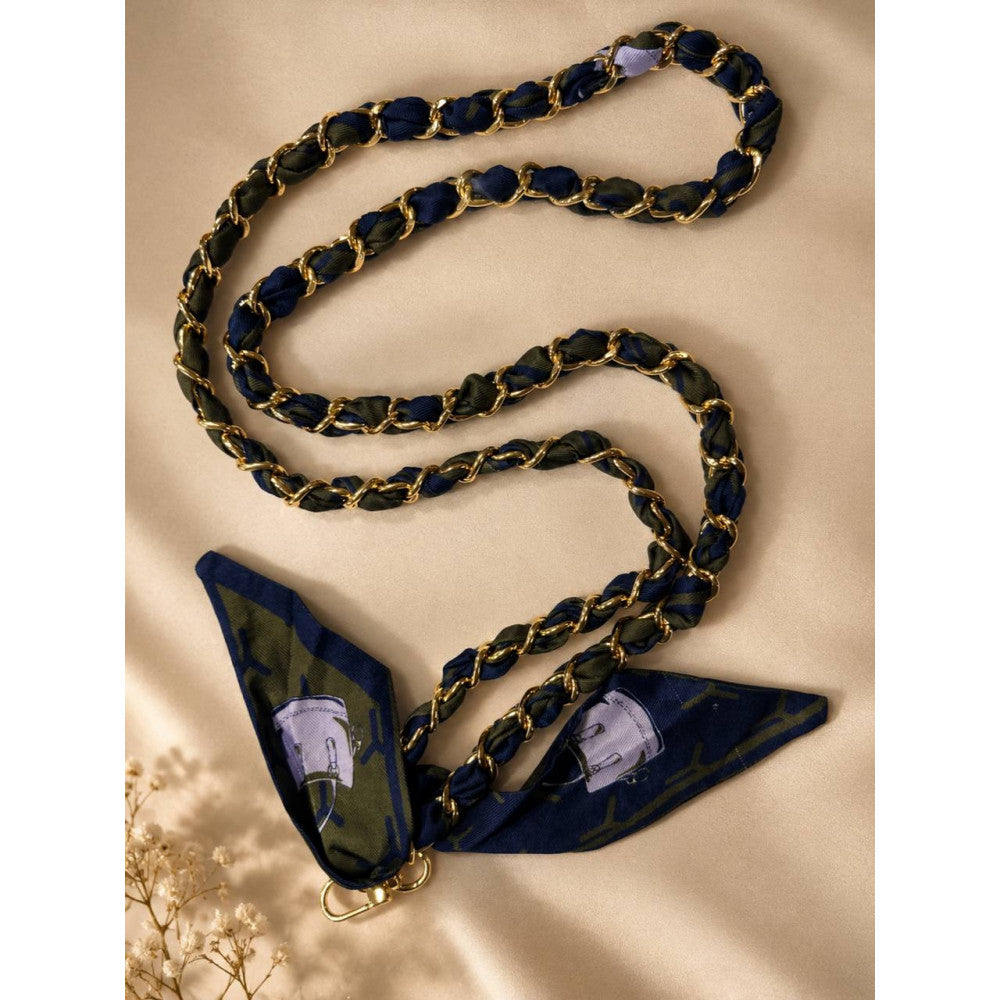 Шнурок на шею «Silk Scarf » — Dark Green