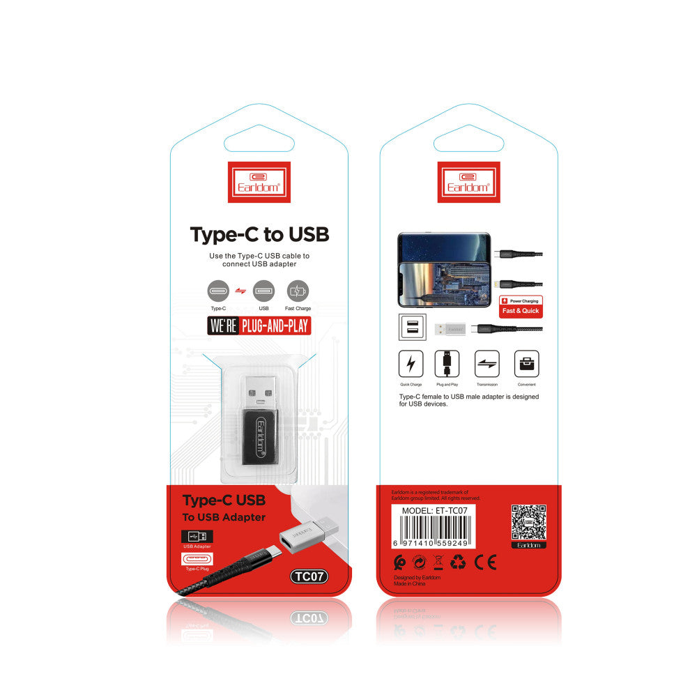 Перехідник USB 3.1 to USB - C Earldom ET-TC07