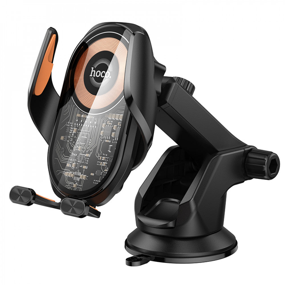 Автотримач розсувний на повітропровід з бездротовою зарядкою 15W Hoco HW34
