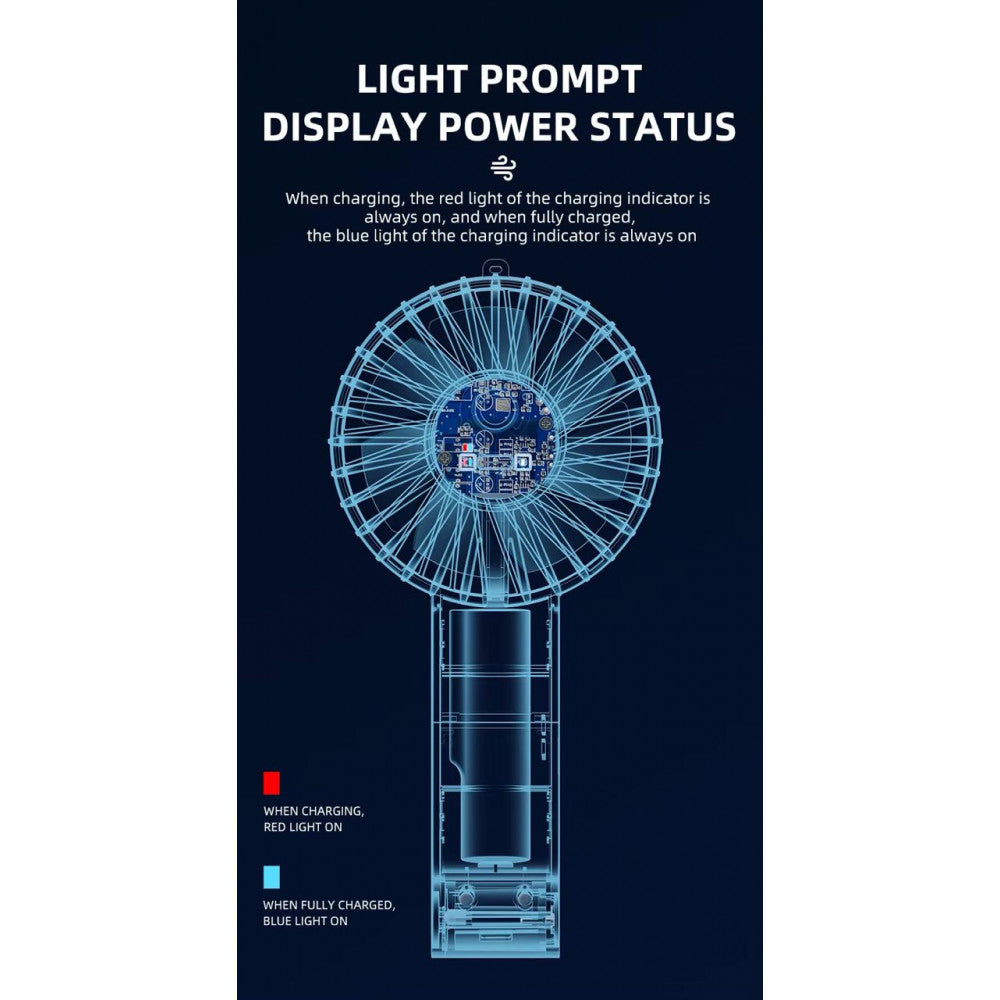 Портативный мини вентилятор WT-F58 - 1200 mAh — Biege