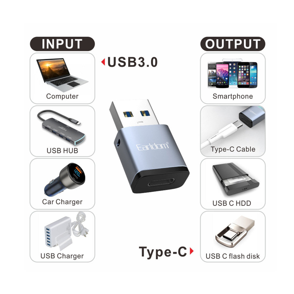 Adapter USB3.0 A To USB C — Earldom ET-OT61