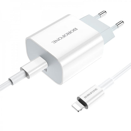 Home Charger | 20W | PD | Lightning Cable (1m) — Borofone BA38A — White