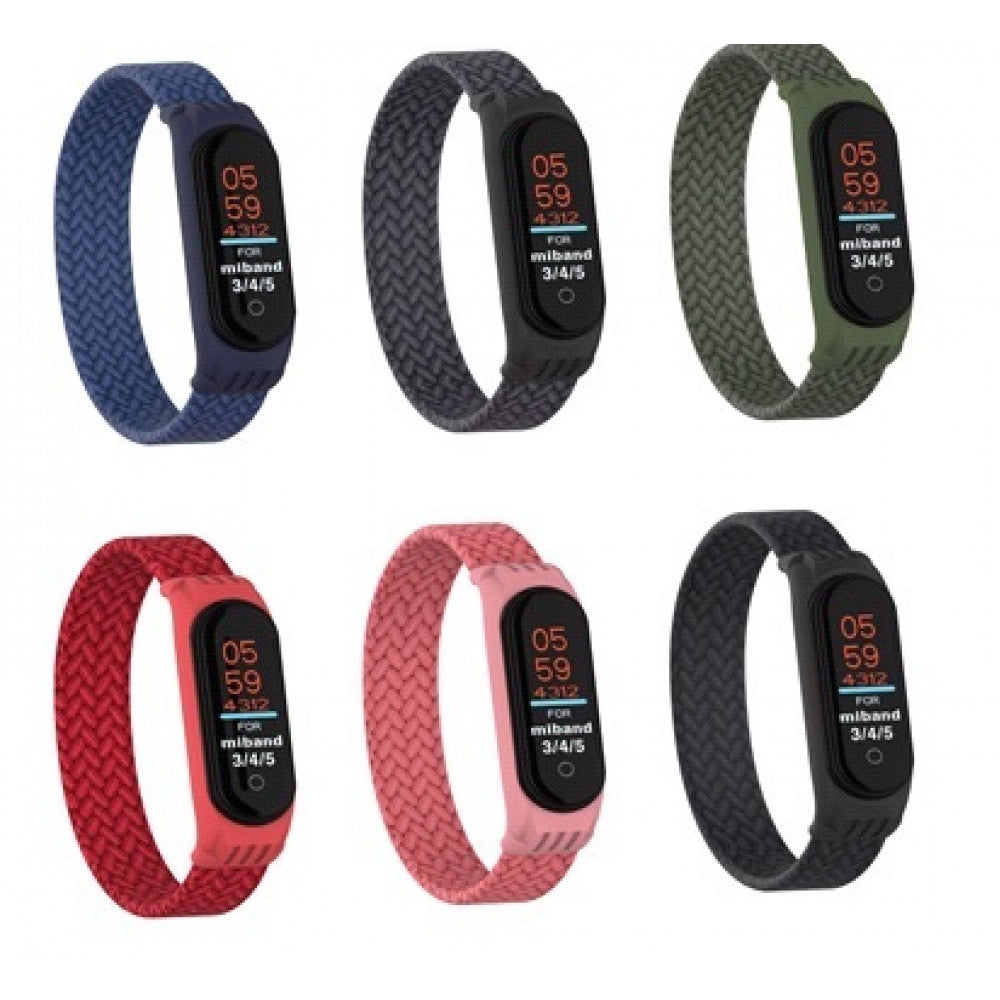 Ремінець Nylon Solo Loop Xiaomi Mi Band 5 6 — Blue