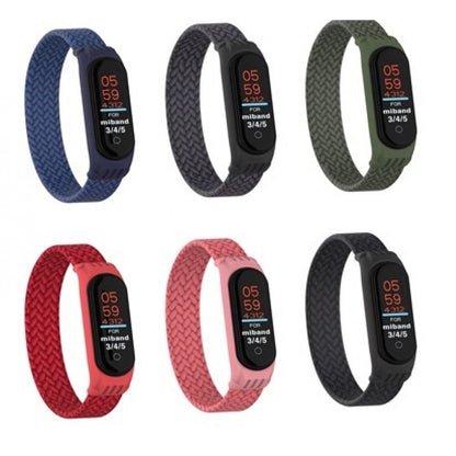 Ремінець Nylon Solo Loop Xiaomi Mi Band 5 6 — Blue