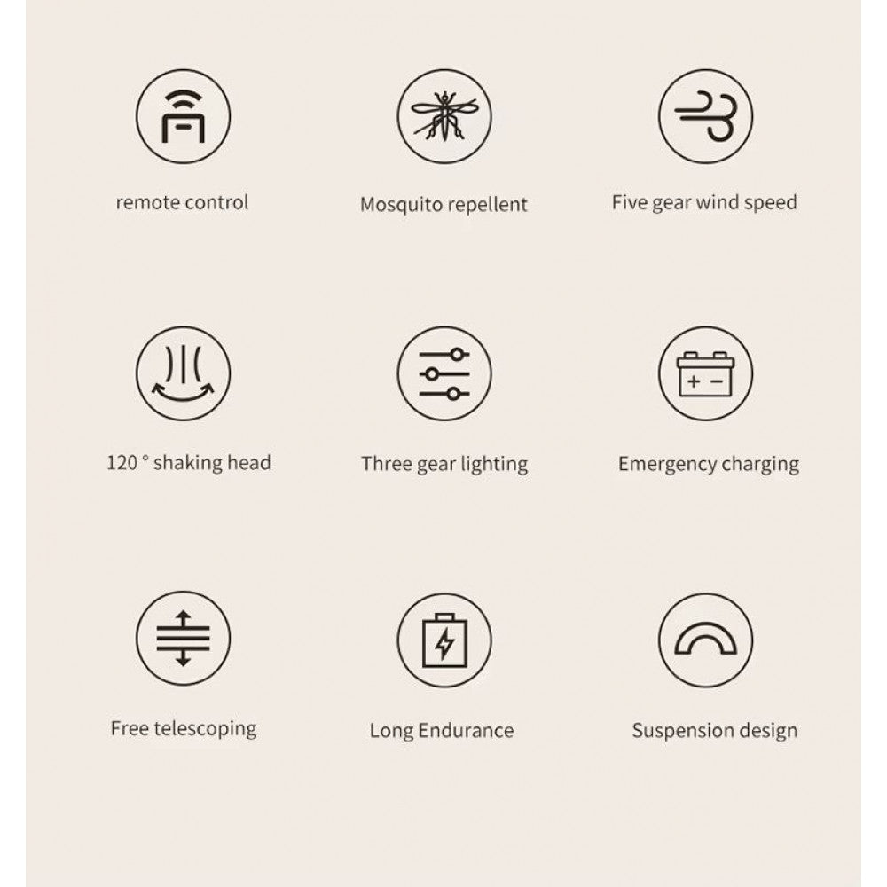 Портативный мини вентилятор WT-F61A White - 10000 mAh