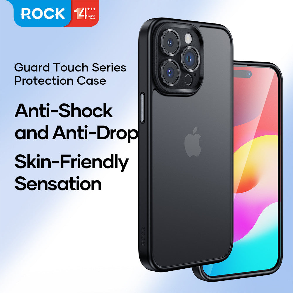 Накладка Чохли Rock Guard Touch Protection Case Anti-drop Lens Protection iPhone 15 Pro Max - Titanium Black