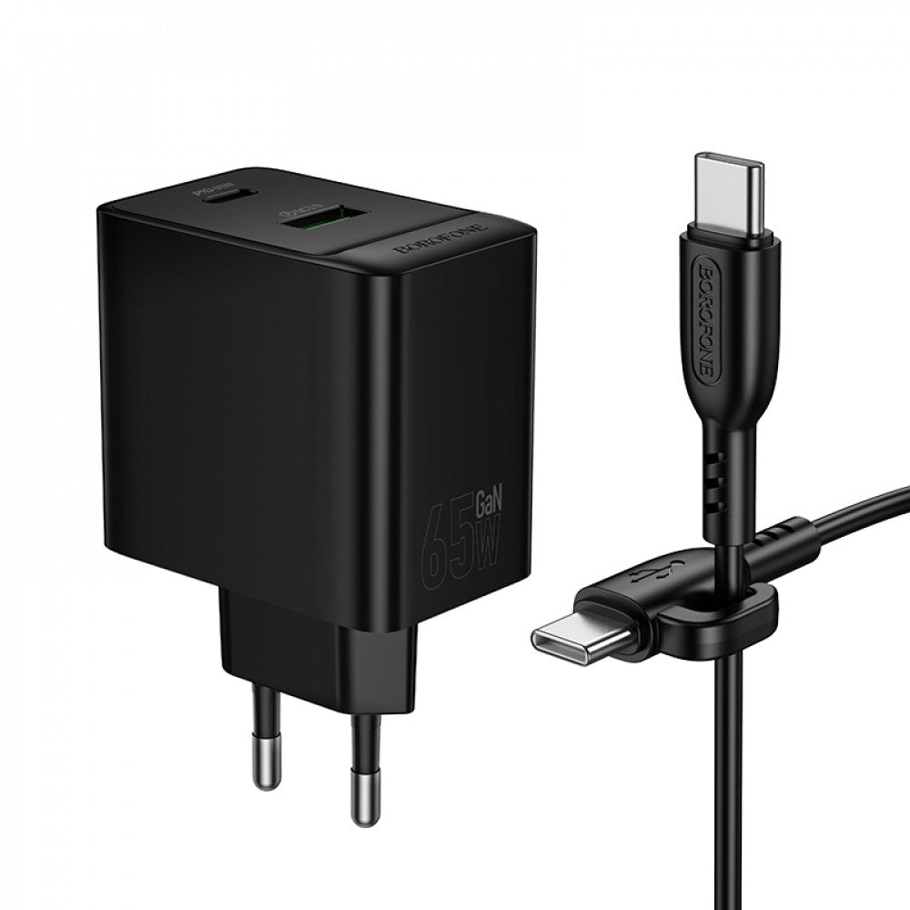 Home Charger 65W PD QC3.0 C to C Cable (1m) Borofone BAS17A