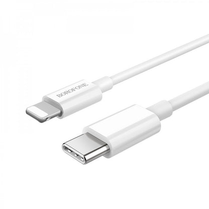Home Charger 35W 2 PD3.0 C Lightning Cable (1m) Borofone BN9 — White