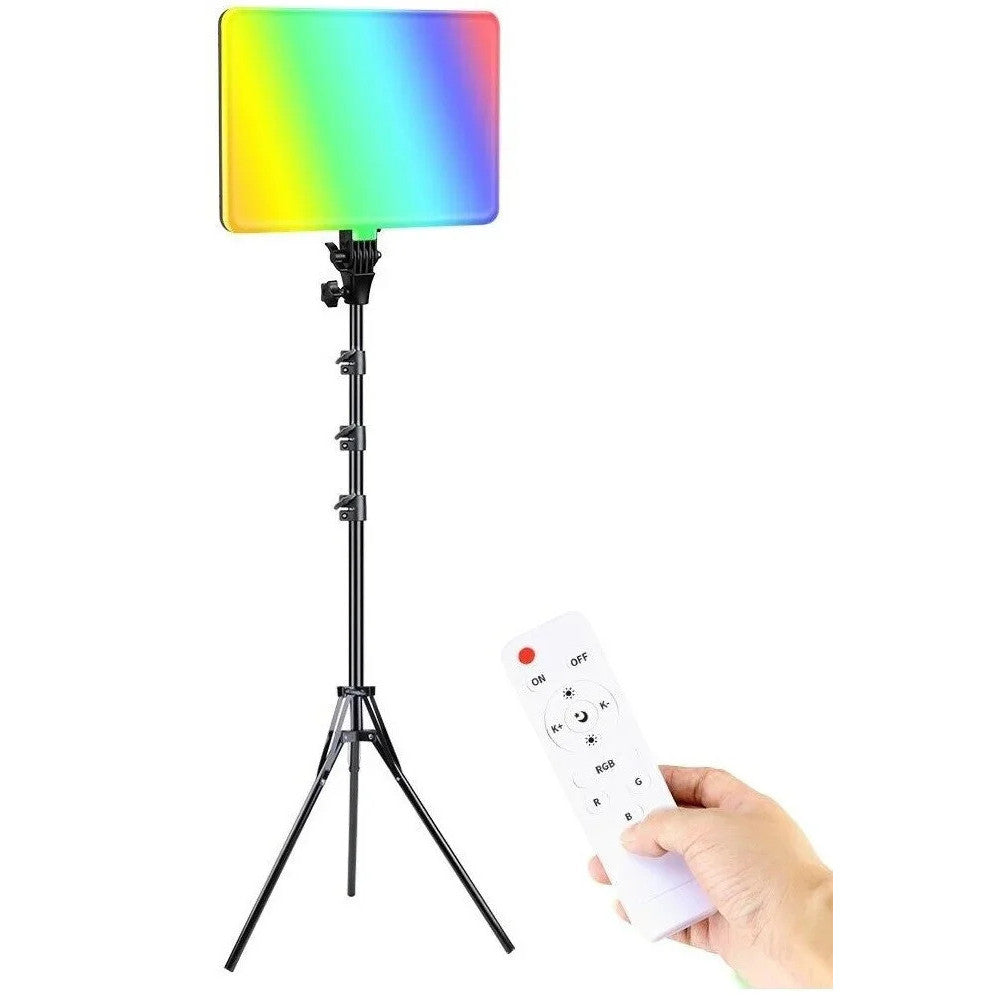 Лампа видеосвет LED RGB | PM26 | 23x16 cm | 96 Lights | 2700K-6000K | Remote | USB + Adapter inside