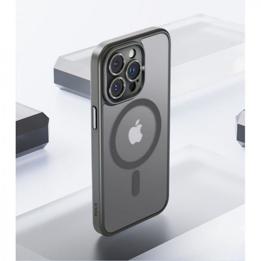 Rock Guard Anti-drop Series TPU Case with Magsafe iPhone 16 Pro — Titanium Gray