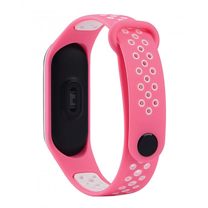 Ремінець Sport Nike Xiaomi Mi Band 3 ; 4 — Pink & White