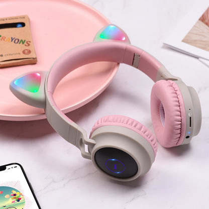 Навушники Bluetooth — Hoco W27 Cat ear — Pink