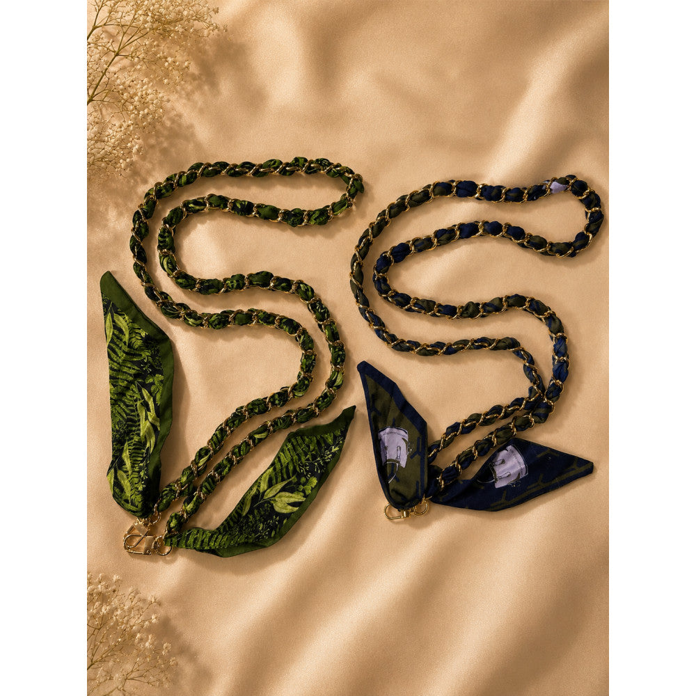 Шнурок на шею «Silk Scarf » — Dark Green