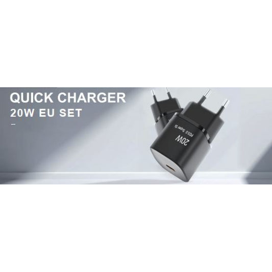 Home Charger | 20W | QC3.0 | Type C To Type C Cable (1m) — Veron TC-099