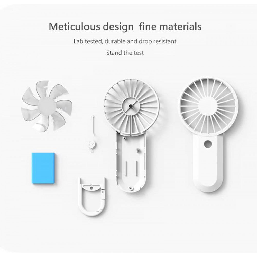 Портативный мини вентилятор GL-A8 - 800 mAh — White