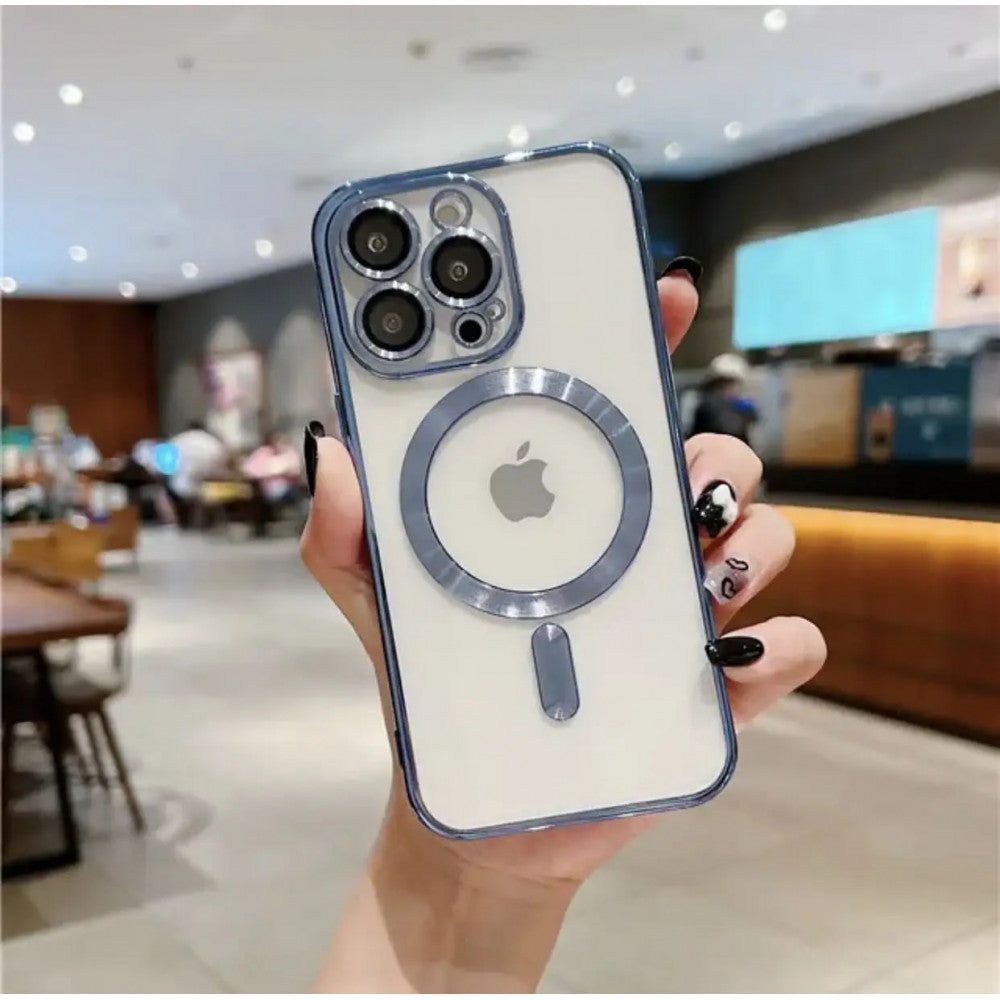 Electroplate Case With Magsafe iPhone 15 Pro — Dark Blue