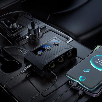 Разветвитель прикуривателя | 3S | 2P | 2U — Hoco Z64