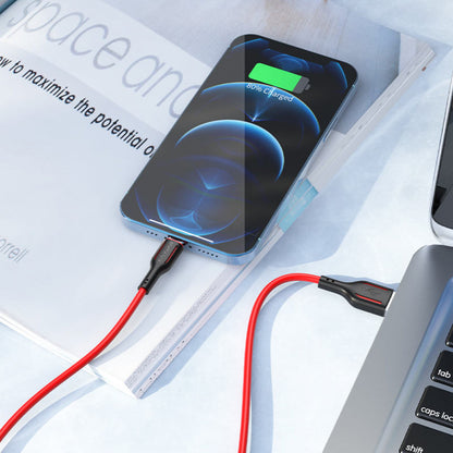 Кабель Lightning 2.4A (1m) Borofone BX63 — Black & White