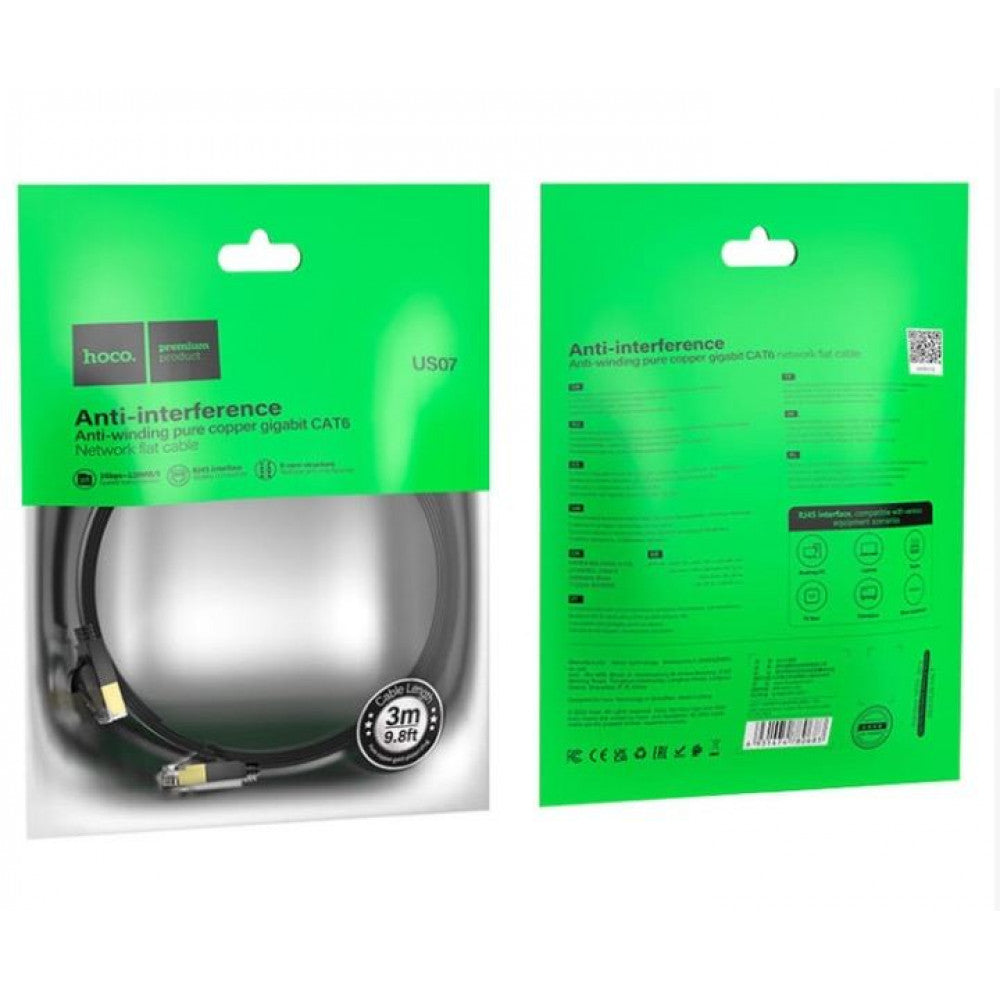 Hoco US07 General pure copper flat network cable(L=3M)