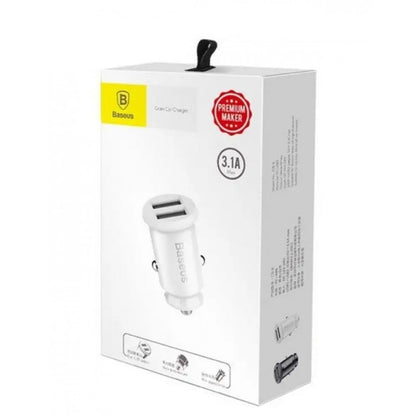 Car Charger 15.5W 2U Baseus (CCALL-ML) Grain — CCALL-ML02 White