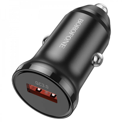 Car Charger 18W QC3.0 USB C Cable (1m) Borofone BZ18 — Black