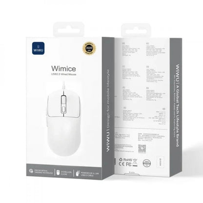 Проводная мышь WiWU WM111, USB — белая