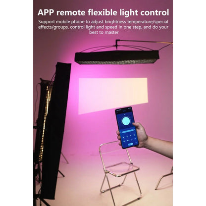 Гнучкий світлодіодний відеосвітло ZSYB JB-200X 200W 3200K-5600K з керуванням через додаток 63 см